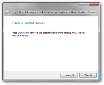 开始清除残留项