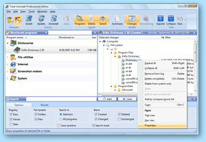 监控程序检测到的更改