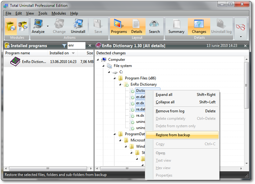 从备份恢复文件